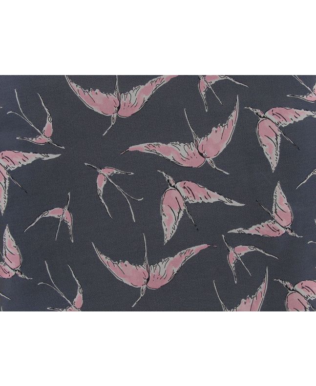 Swooping Crane Jacquard, Silver Blue