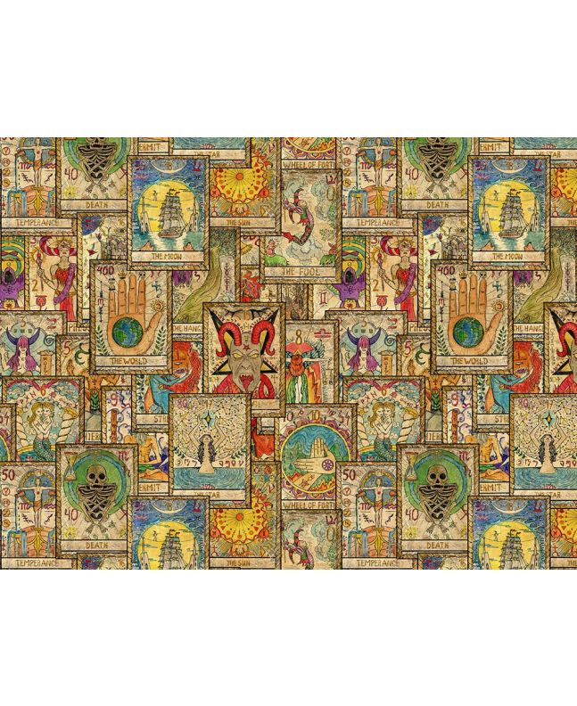 Tarot Cards Cotton Print
