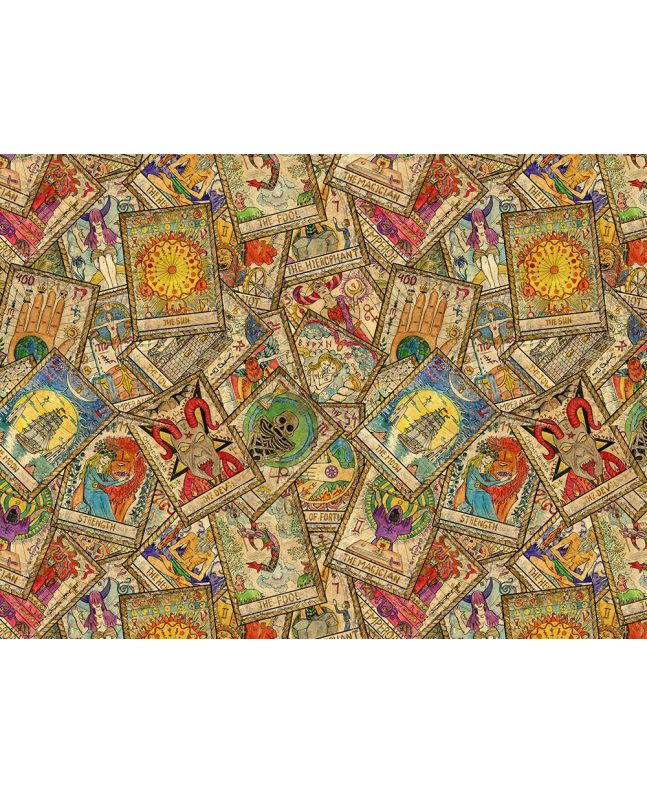 Tarot Shuffle Cotton Print