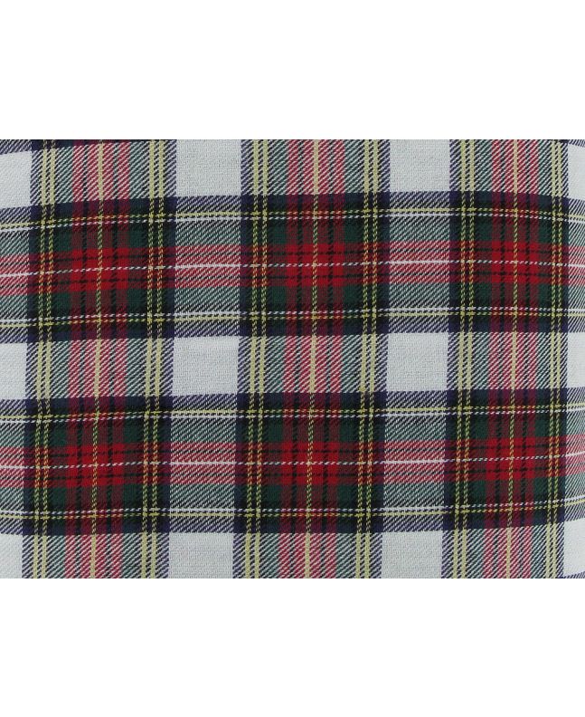 Tartan Brushed Cotton, Stewart White