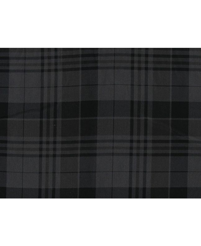 Tartan Printed Cotton Twill, Slate