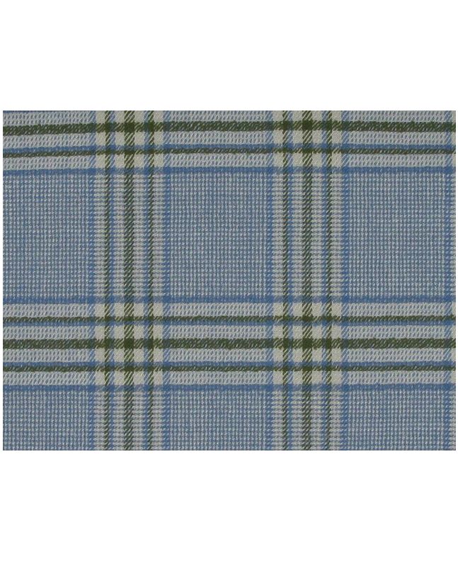 Tartan Wool with Elastane - Light Blue