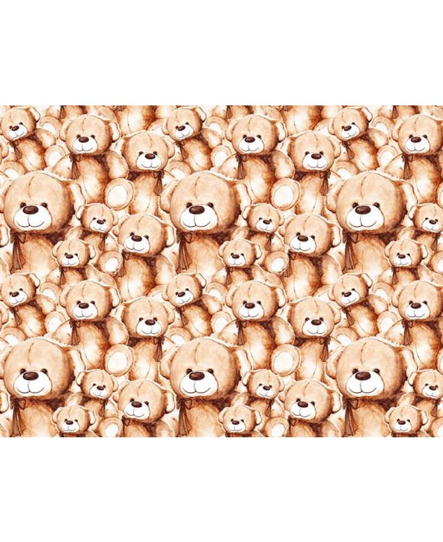 Teddy Bear Family Cotton Print