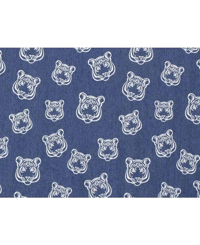 Tiger Face Printed Denim