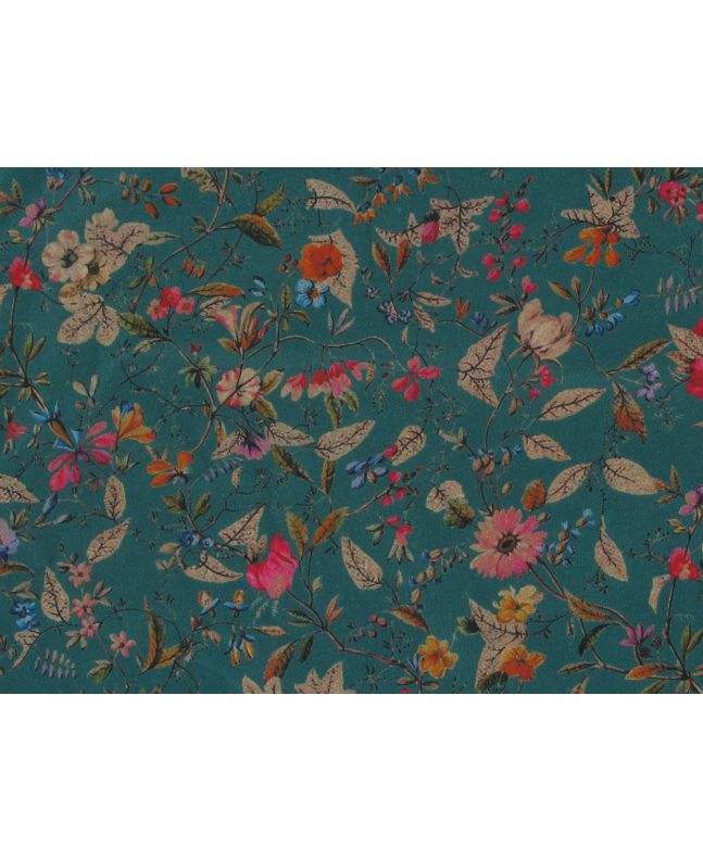 Tivoli Gardens Cotton Lawn Print, Teal