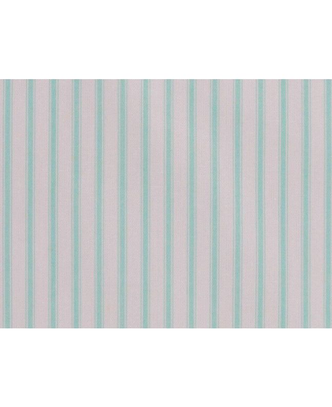 Triple Stripe Polycotton Drill, Mint and White