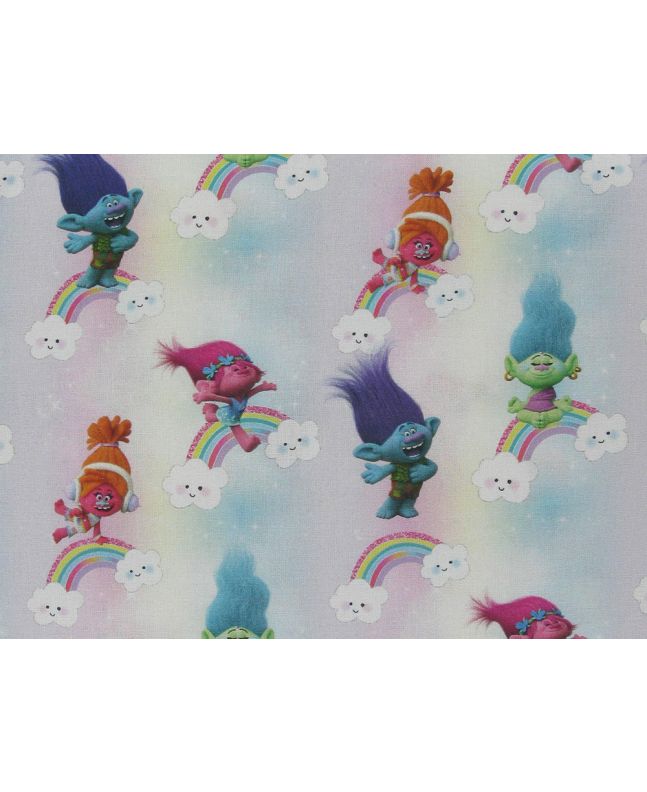 Trolls Rainbow Cotton Print