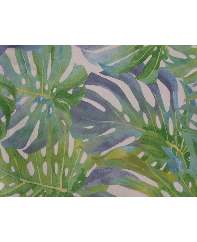 Tropical Leaves Cotton Rich Panama Canvas, Spring
