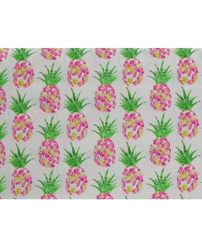 Tropical Paradise Cotton Print, Pineapples