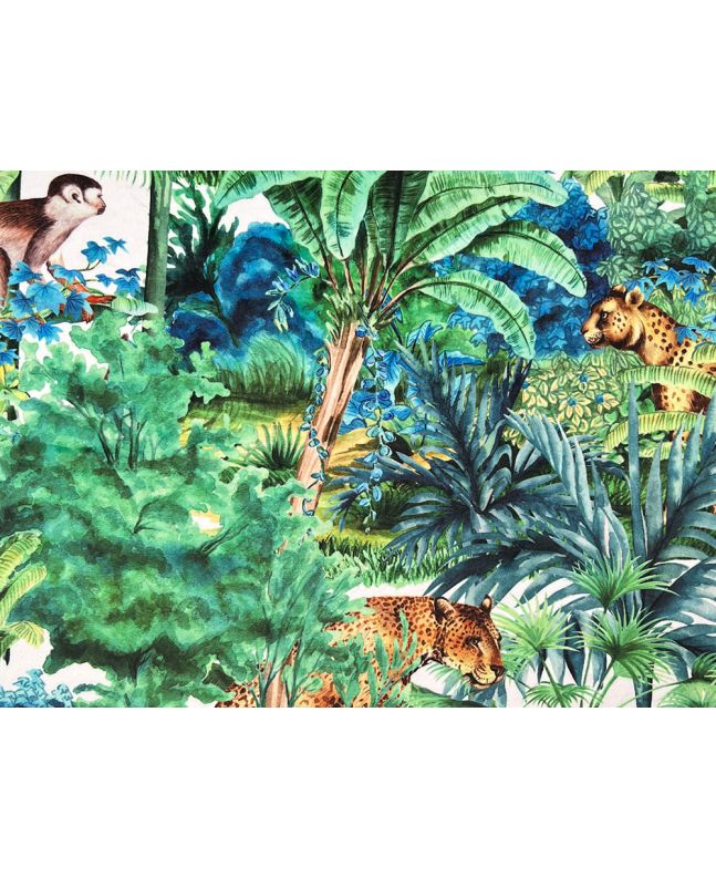 Tropical Watercolour Printed Velvet