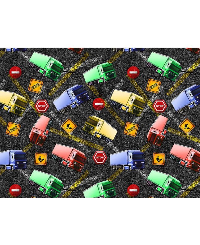 Truck Stop Cotton Print