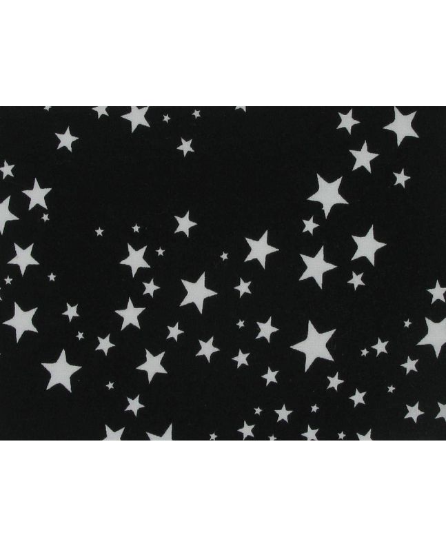 Twinkle Stars Viscose Print, Black