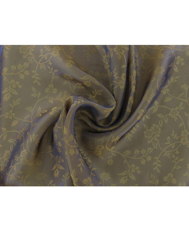 Two Toned Flora Jaquard Organza, Lilac and Gold