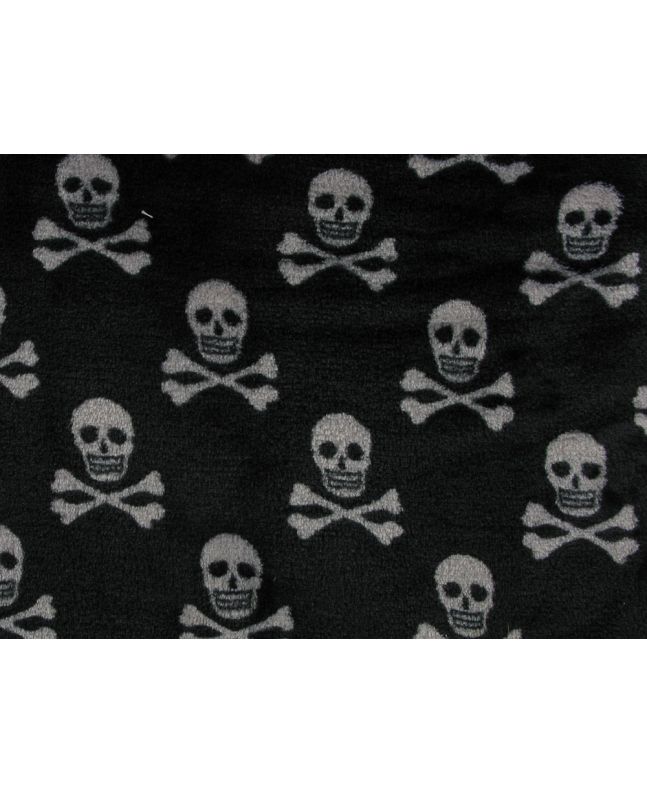Ultra Soft Cuddle Fleece Skulls, Black