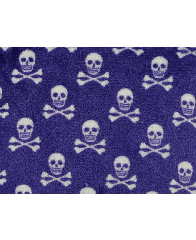 Ultra Soft Cuddle Fleece Skulls, Purple