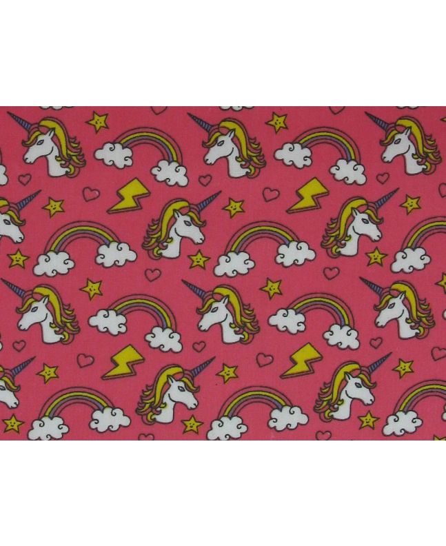 Unicorn Funk Polycotton Print, Candy