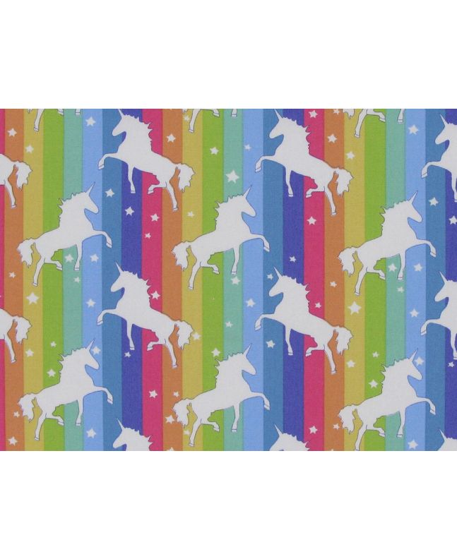 Unicorn Rainbow Cotton Poplin Print