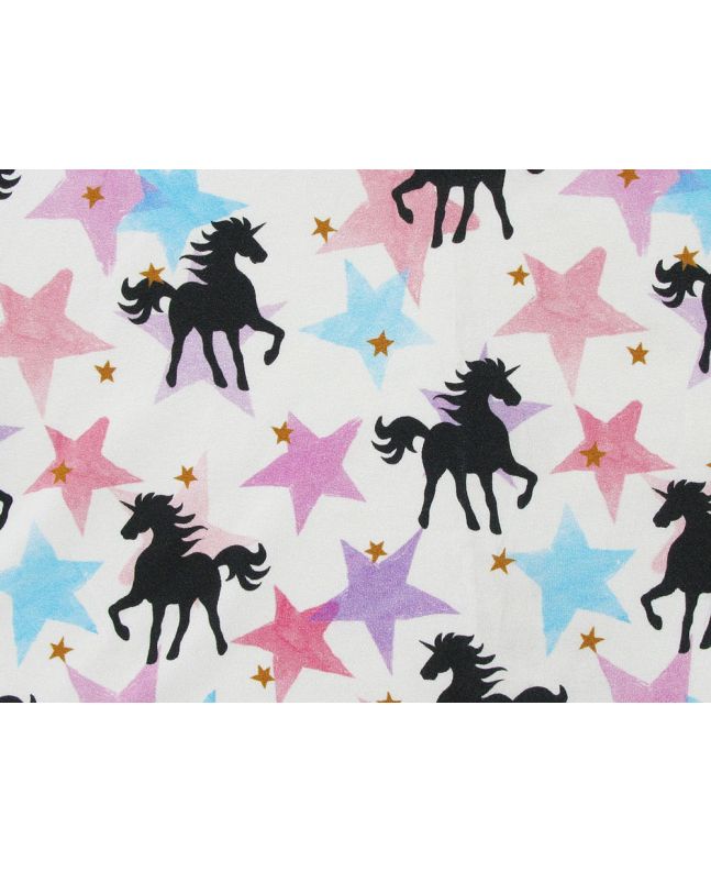 Unicorn Star Viscose Crepe Jersey
