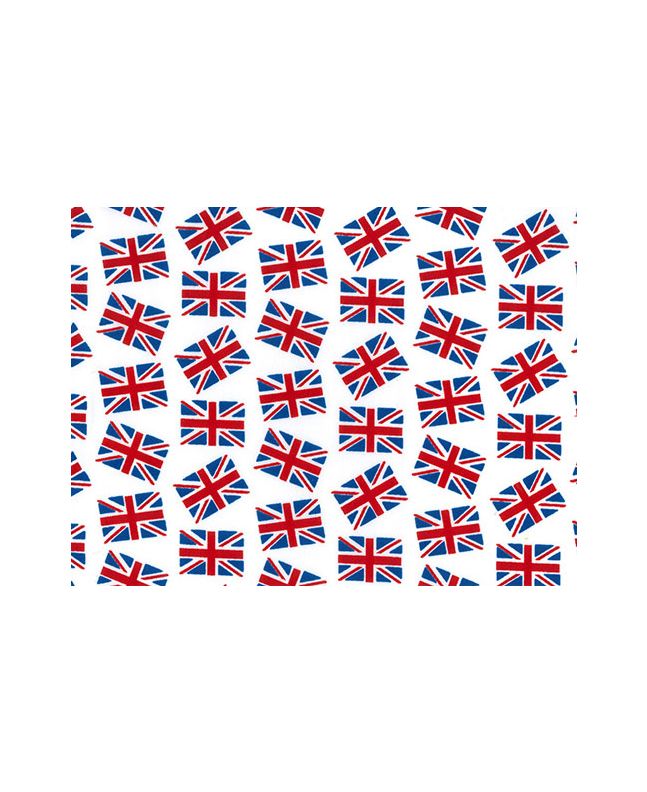Union Jack Flutter Polycotton Print, White