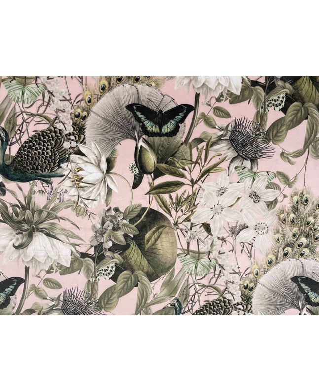 Utopia Printed Velvet, Baby Pink