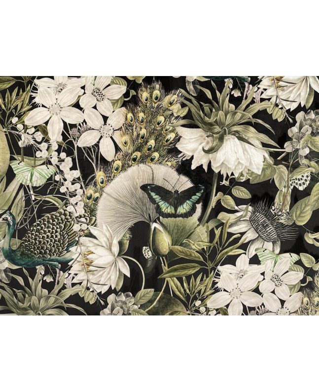 Utopia Printed Velvet, Black