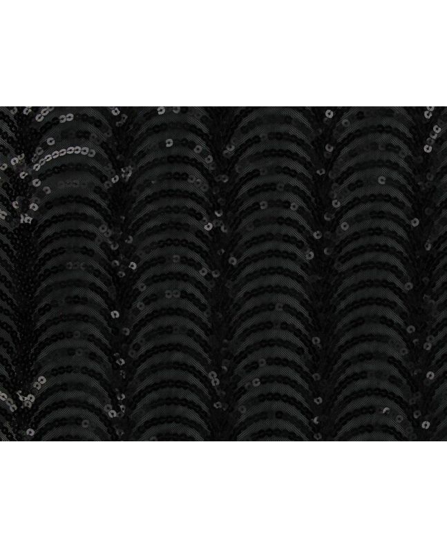 Waterfall Sequin on Mesh, Black
