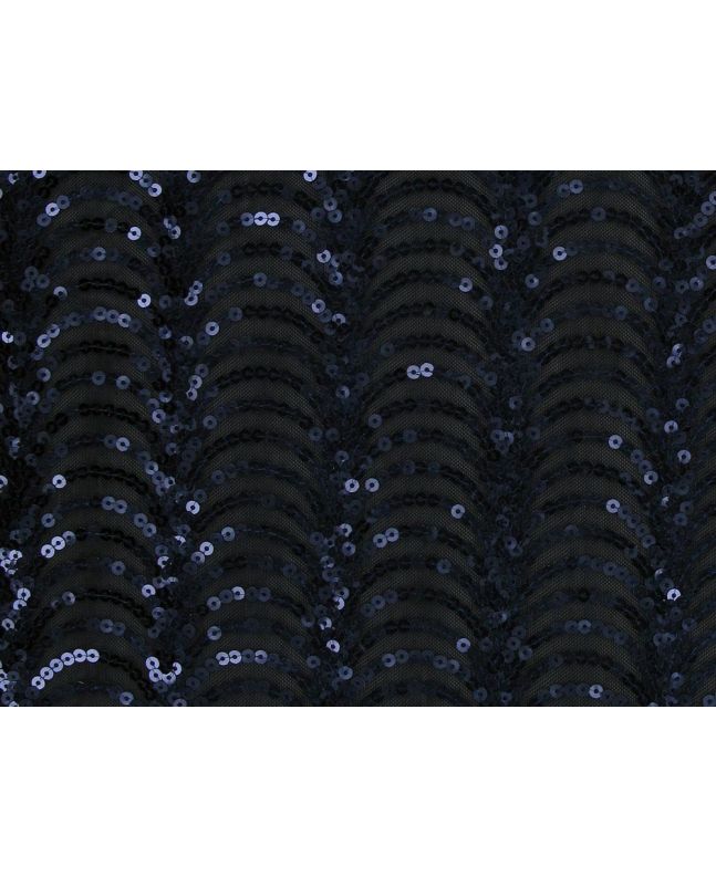 Waterfall Sequin on Mesh, Blue