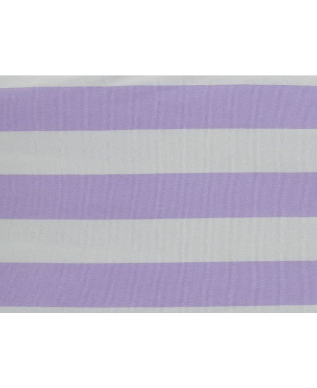 Wide 1 Inch Stripe Organic Cotton Jersey, Lilac