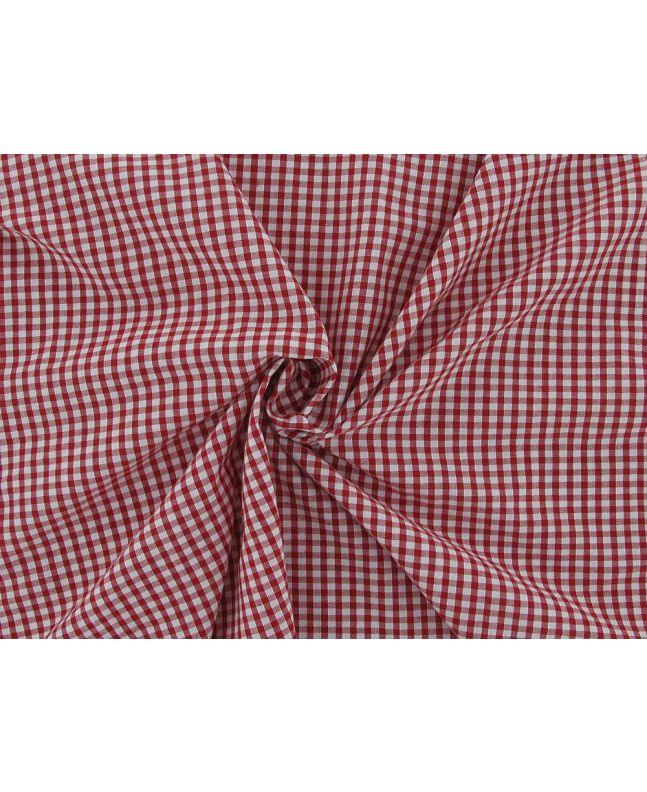 Wide Width Woven Polycotton Eight Inch Gingham, Red