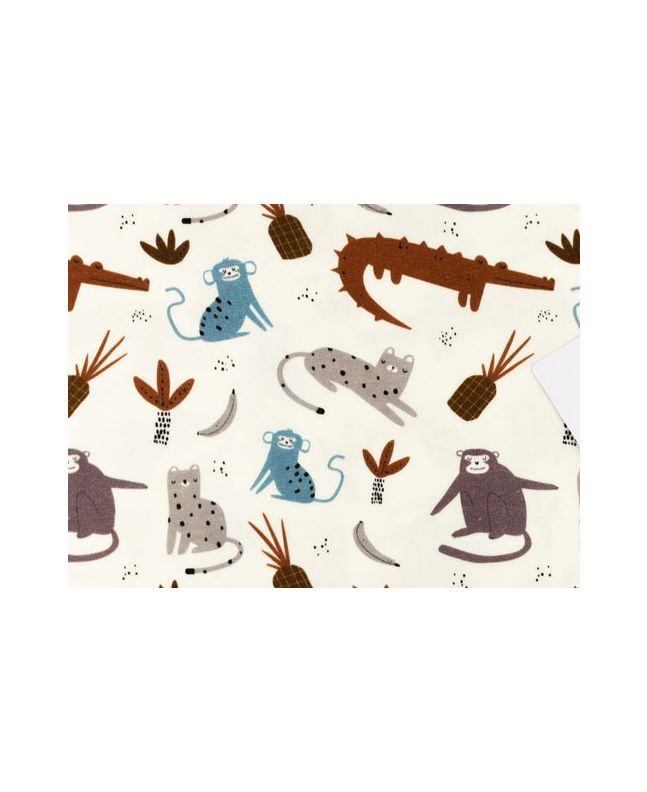 Wild Savannah Cotton Jersey, Indigo
