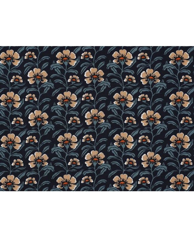 William Stem Soft Viscose Poplin, Navy