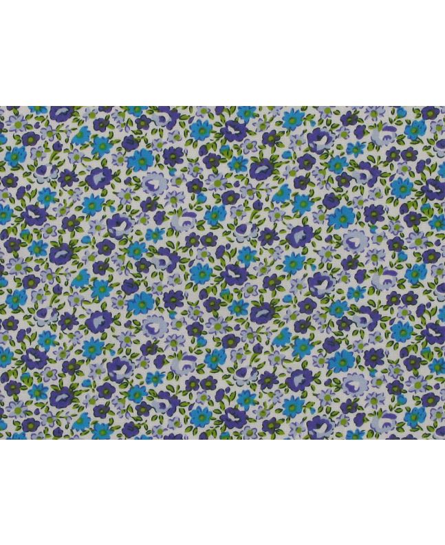 Wiltshire Mini Garden Walk Cotton Poplin Print, Blue