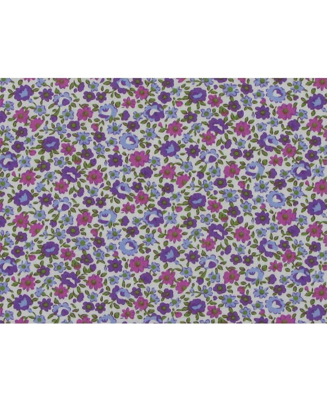 Wiltshire Mini Garden Walk Cotton Poplin Print, Purple