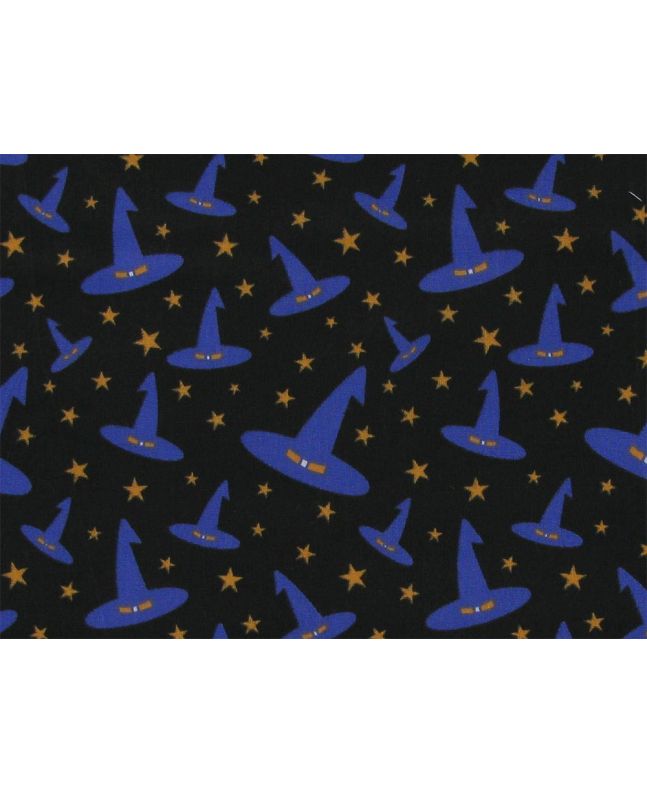 Witches Hat Polycotton Print, Black