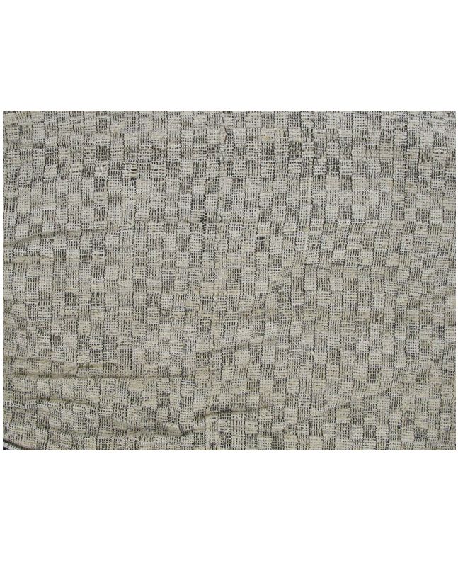 Woven Check Silk - Night Grey