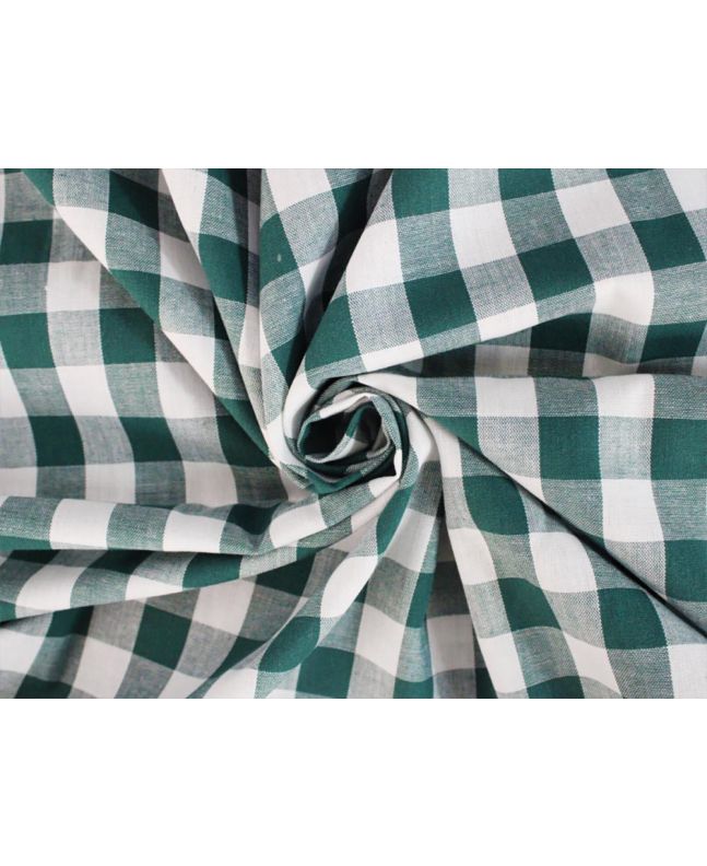 Woven Cotton 1.5cm Check, Petrol