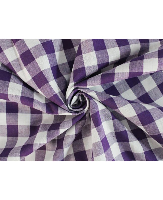 Woven Cotton 1.5cm Check, Purple