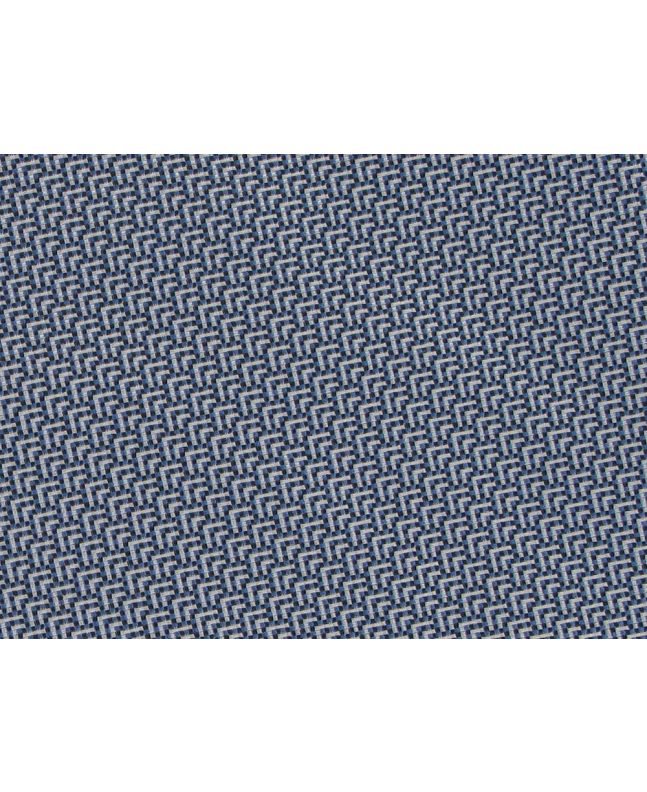 Woven Narrow Width Silk, Chevron, Blue