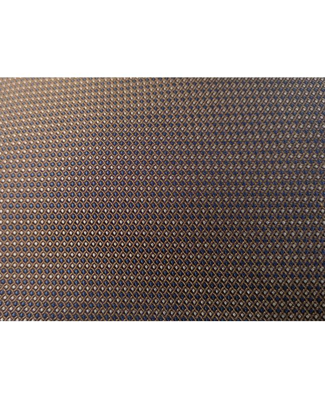 Woven Narrow Width Silk, Grid, Copper