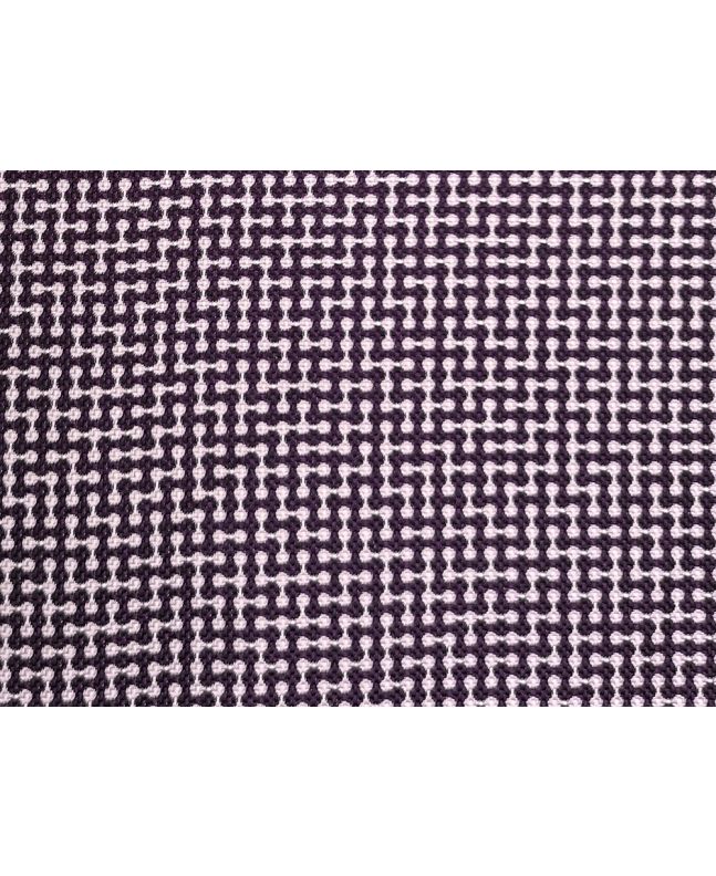 Woven Narrow Width Silk, Joined Dots, Purple
