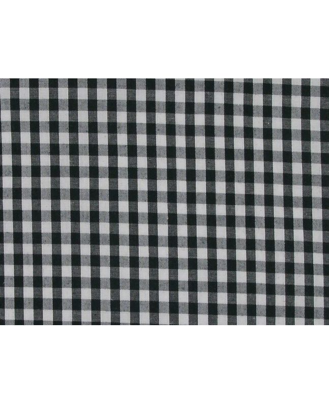 Woven Polycotton Gingham, 1/4 inch, Black