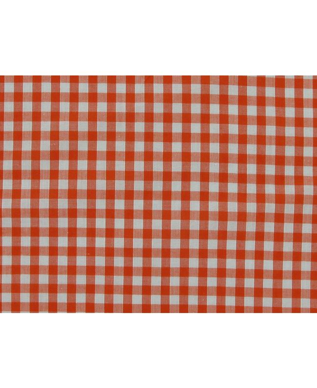 Woven Polycotton Gingham, 1/4 inch, Orange