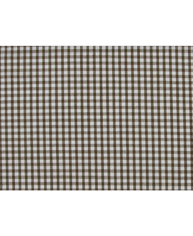Woven Polycotton Gingham, 1/8 inch - Brown