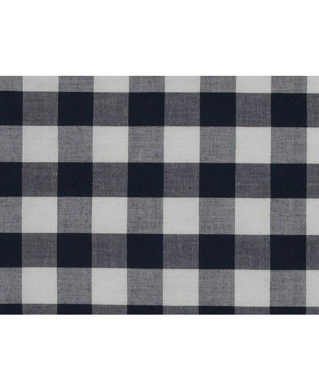 Woven Polycotton Gingham 1 Inch, Black