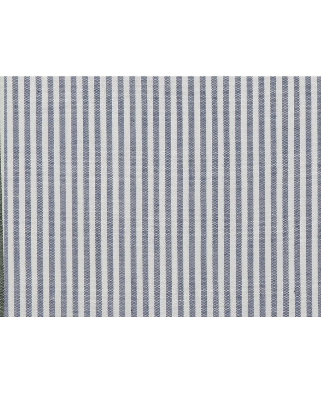 Yarn Dyed Cotton Chambray 3mm Stripe, Navy