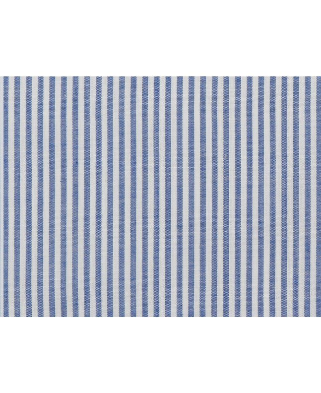 Yarn Dyed Cotton Chambray 3mm Stripe, Royal