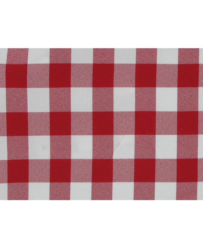 Yarn Dyed Gingham Bi-Stretch Panama, 2cm Check, Red