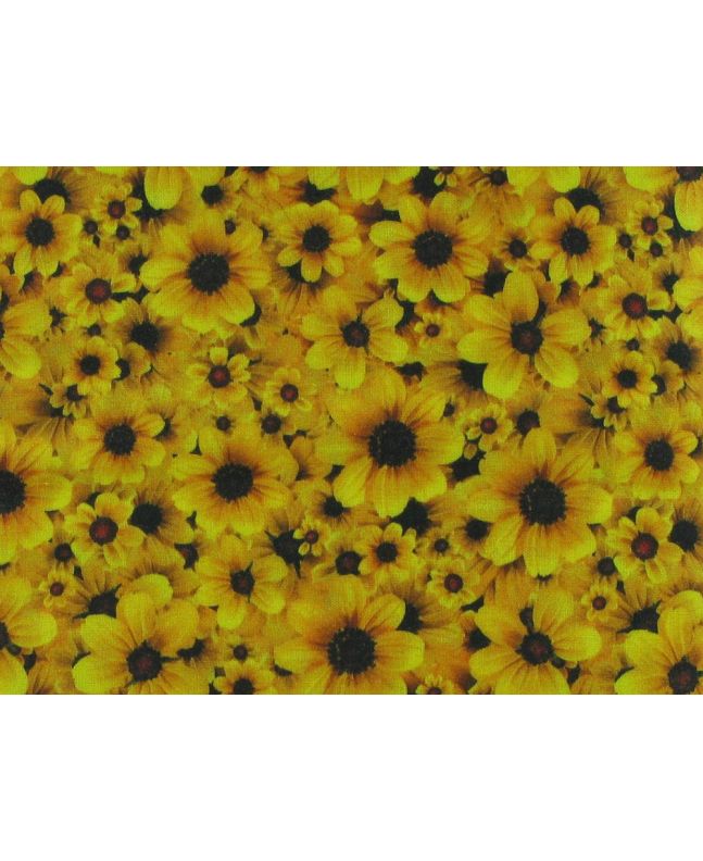 Yellow Daisy Cotton Print