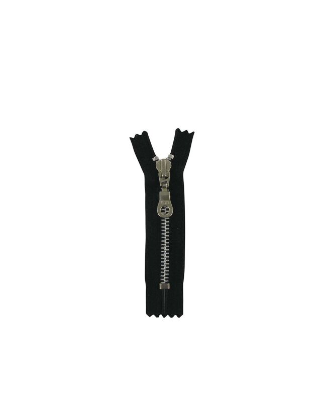 YKK Chunky Metal Close End Dress Zip, 4 Inch, Black