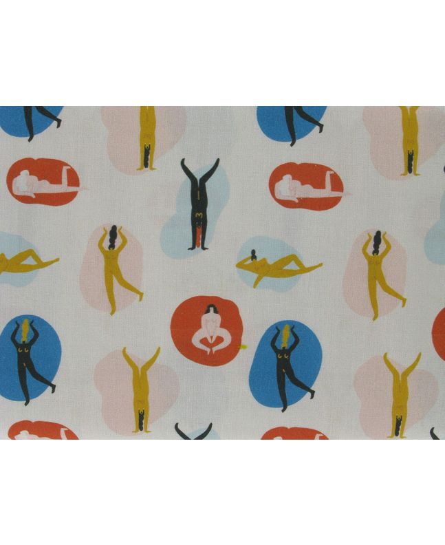 Yoga Pose Cotton Print